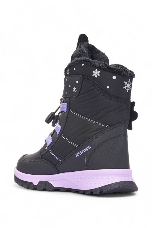 Su Geçirmez, Kışlık, Kürklü, Cırtlı, Kız Çocuk Kar Botu Ayakkabı - 3