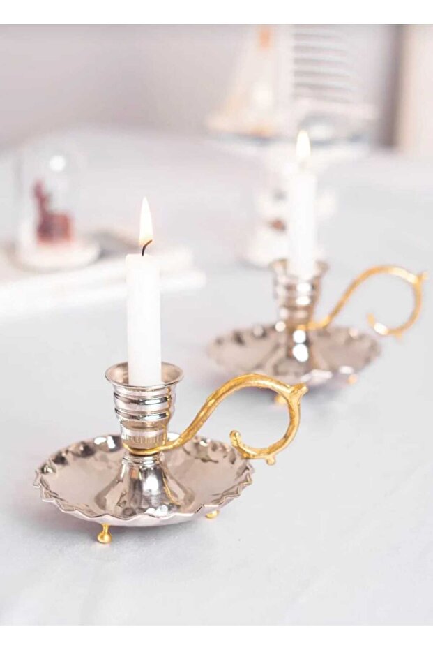 Bakır Şamdan Mumluk - 1