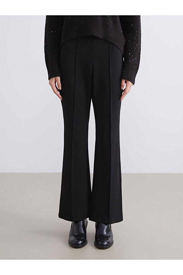 Sparkling Choices from Shining Store |   Elastic Waist Flared Women's Pants - 3