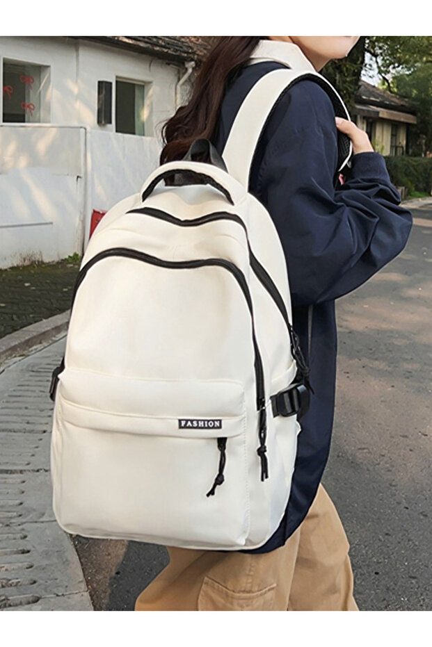 حقيبة ظهر صلبة بسحاب للإغلاق - 2