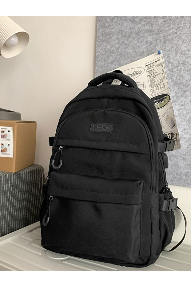 حقيبة ظهر صلبة بسحاب للإغلاق - 3