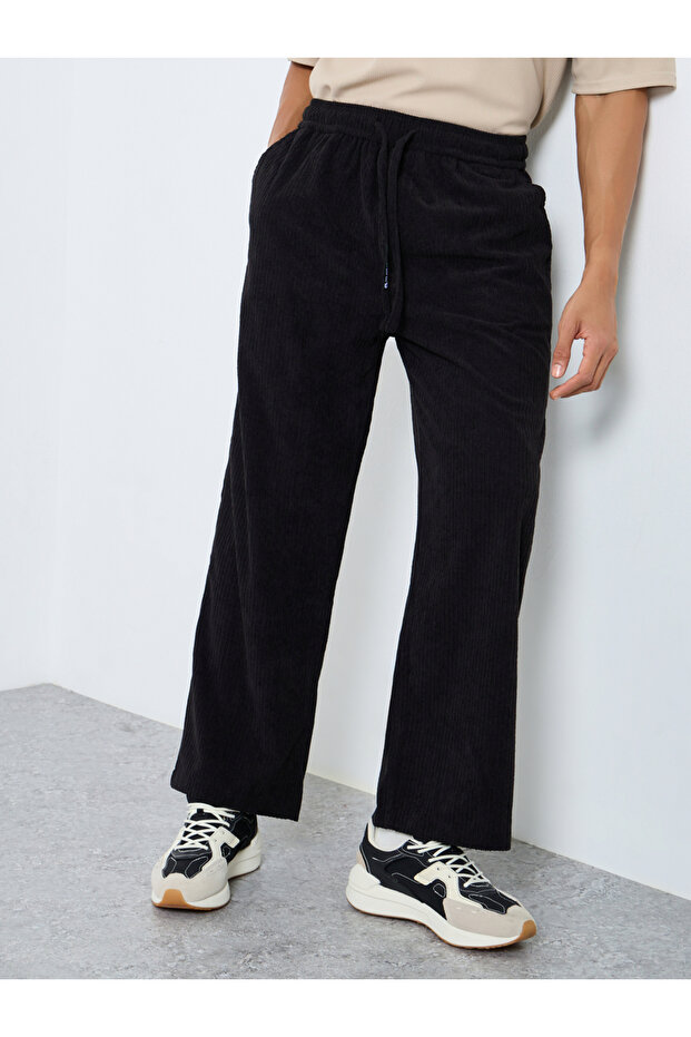 Men Straight Fit Corduroy Pants