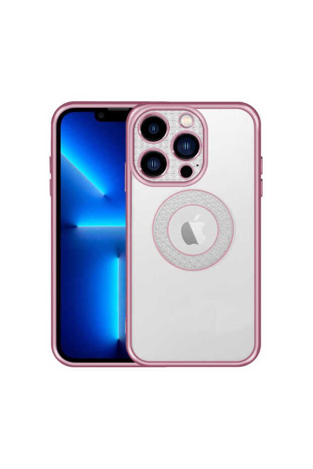 iPhone 13 Pro Compatible Camera Protected Logo Displaying Shrp Esta Case-Rose Gold