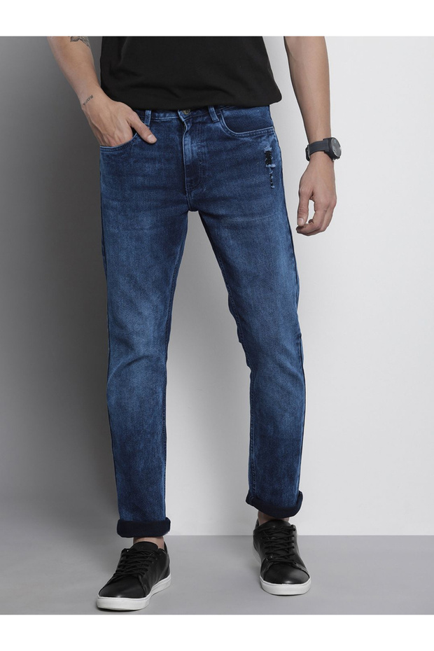 Men Mid Rise Faded Slim Fit Jeans
