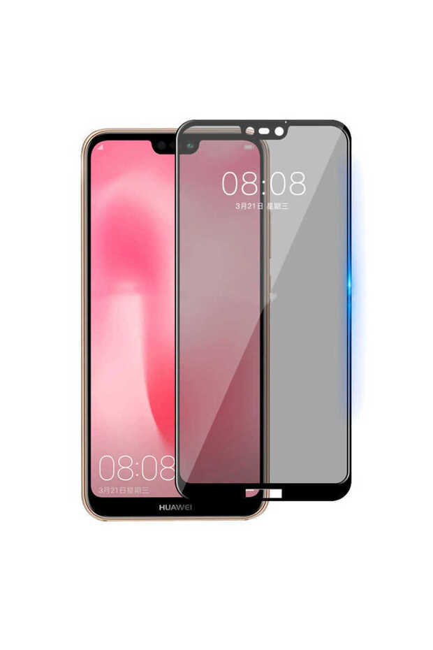 واقي شاشة مقوى للخصوصية 5D جديد متوافق مع هاتف هواوي P20 لايت