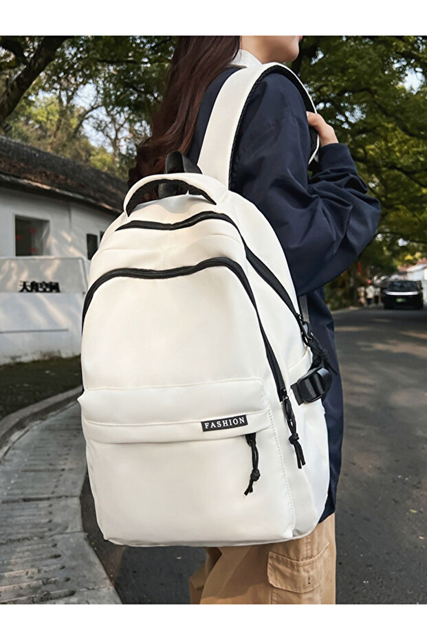 حقيبة ظهر صلبة بسحاب للإغلاق - 6