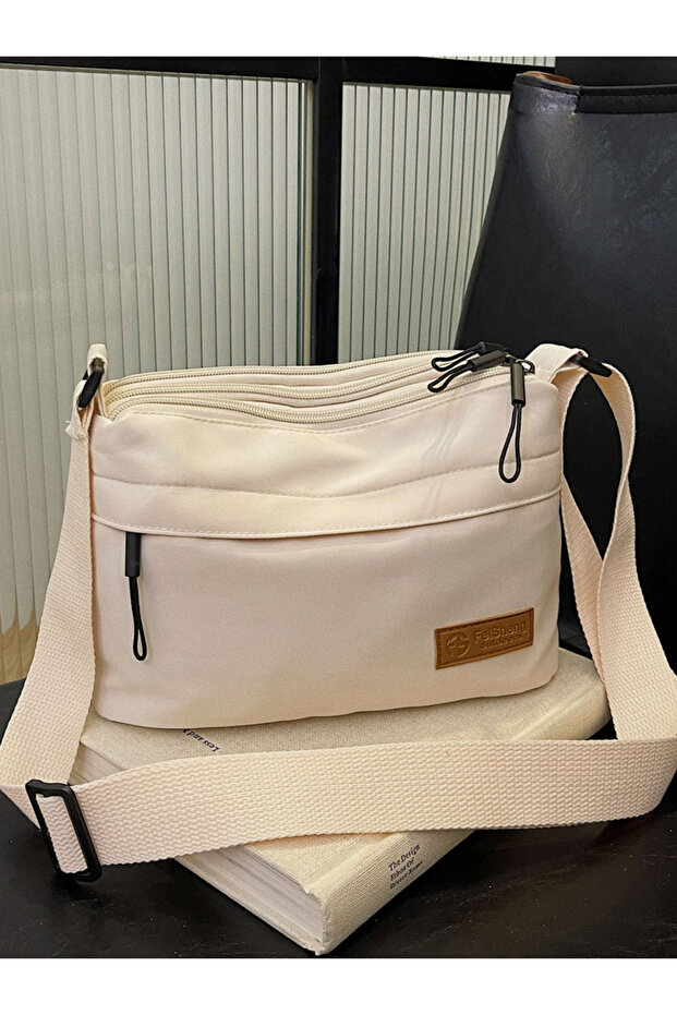 Crossbody Bag with Zip Closure and Adjustable Strap