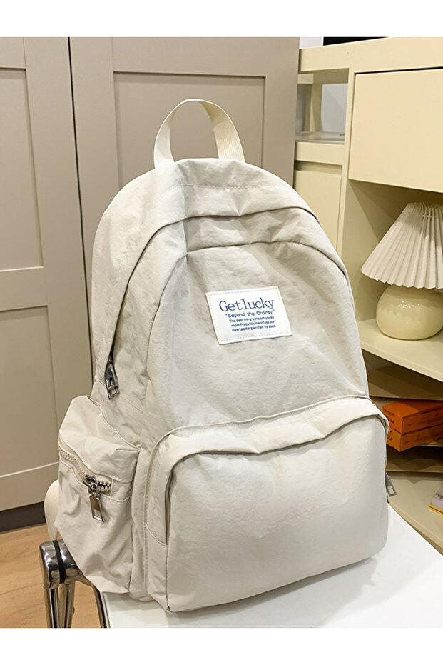 حقيبة ظهر صلبة بسحاب للإغلاق - 1