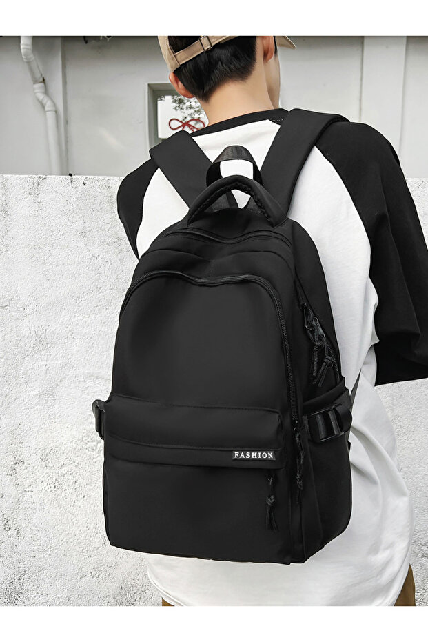 حقيبة ظهر صلبة بسحاب للإغلاق - 1