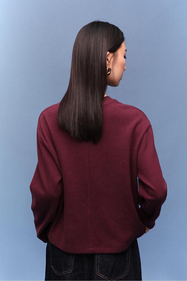 Bisiklet Yaka Örme Tişört - 3