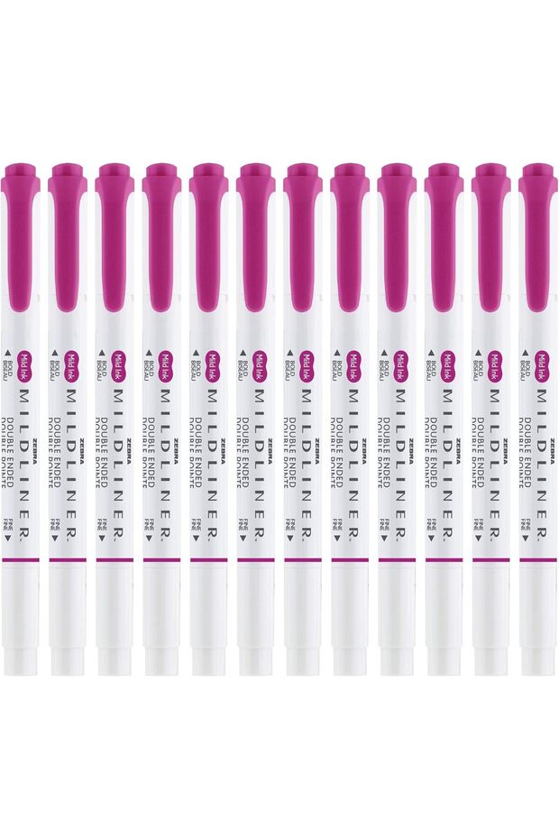 Mildliner Double Ended Highlighter, Broad and Fine Tips, Fuchsia, 12 Count - 3