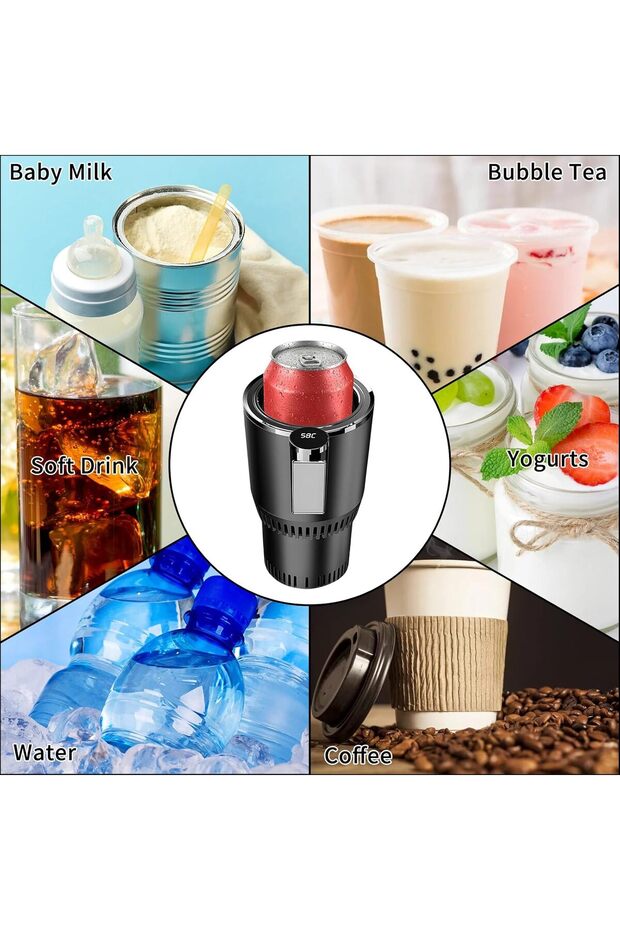 2-in-1 Smart Car Cup Cooler and Heater, Smart Cup for Car with LED Temperature Display - 5