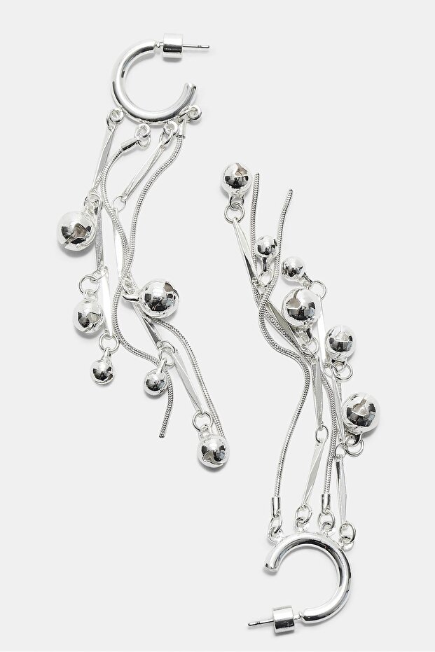 Uzun Halka ve Boncuklu Küpeler - 5