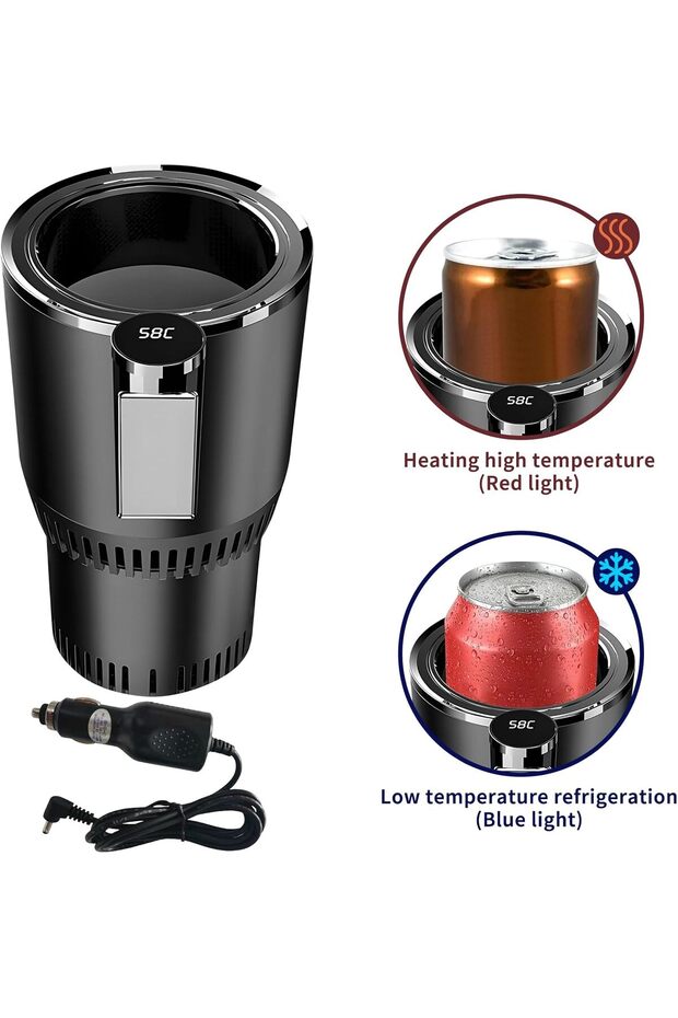 2-in-1 Smart Car Cup Cooler and Heater, Smart Cup for Car with LED Temperature Display - 3