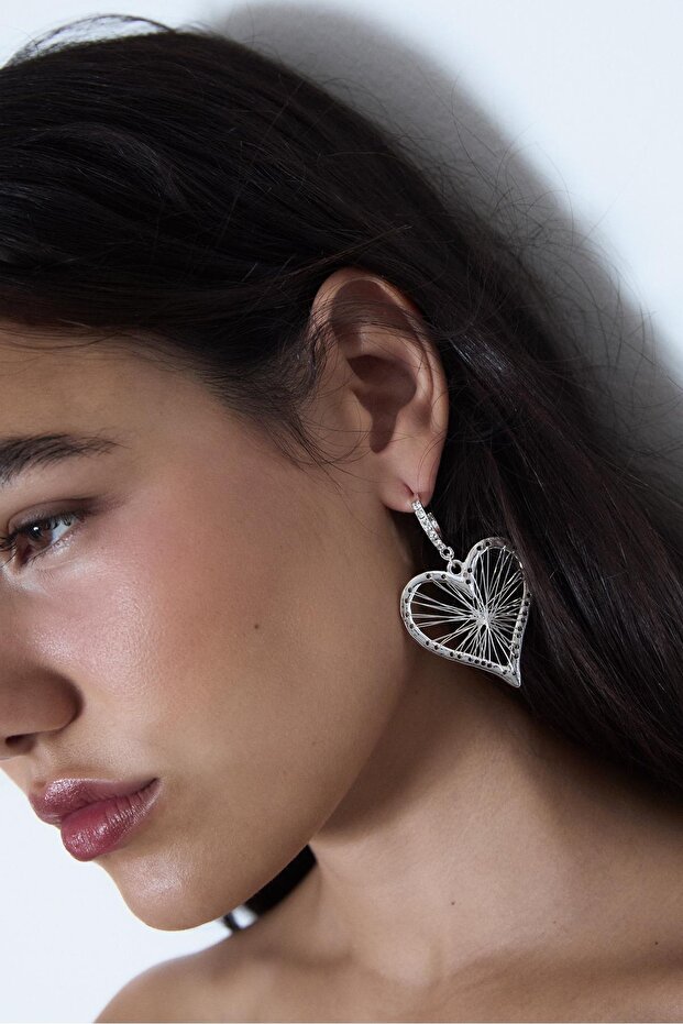 Metal kalp küpeler - 4