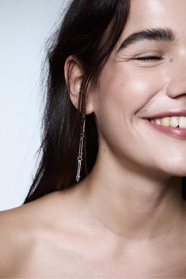 3'lü Parlak Sallantılı Küpe Seti - 4