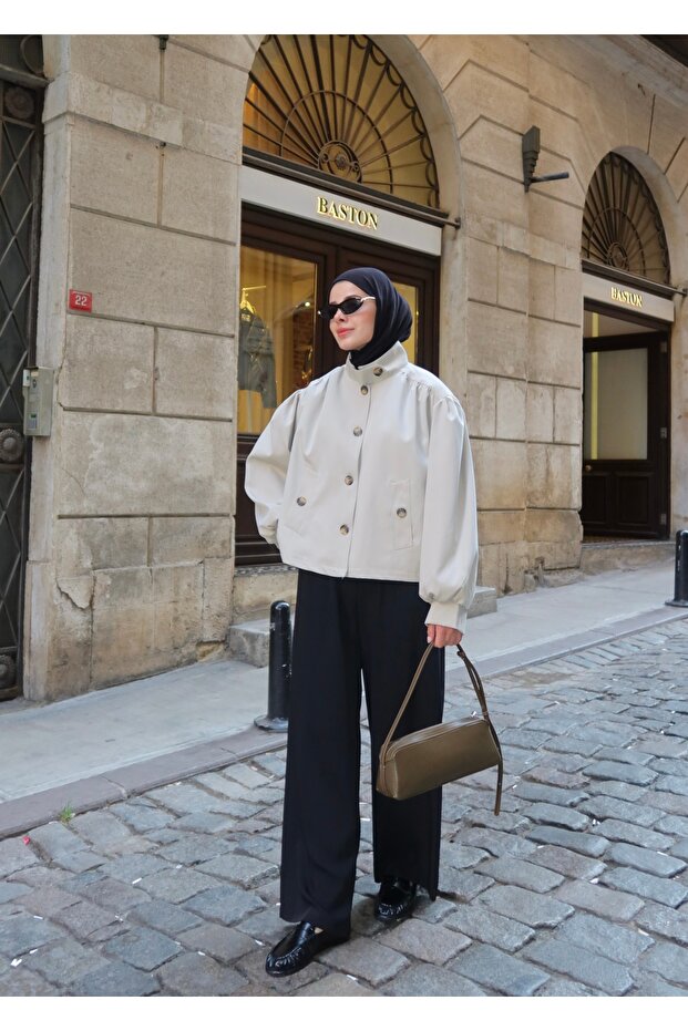 PİNTEREST KISA TRENÇ - 3