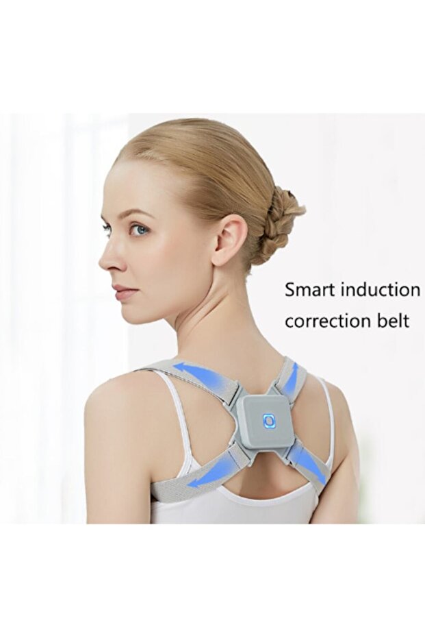 Back support, with intelligent vibration function, gray - 2