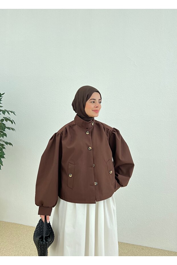 PİNTEREST KISA TRENÇ - 1