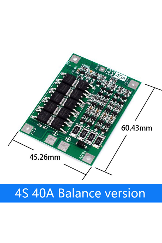 4S 40A Balance 2S 3S 4S Li-ion Lithium Battery 18650 Charger Protection Board BMS 20A 25A 40A 60A En