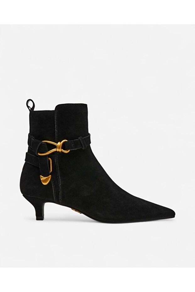 ROLLER BLACK SUED Kadın Siyah Topuklu Bot ROLLER - 1