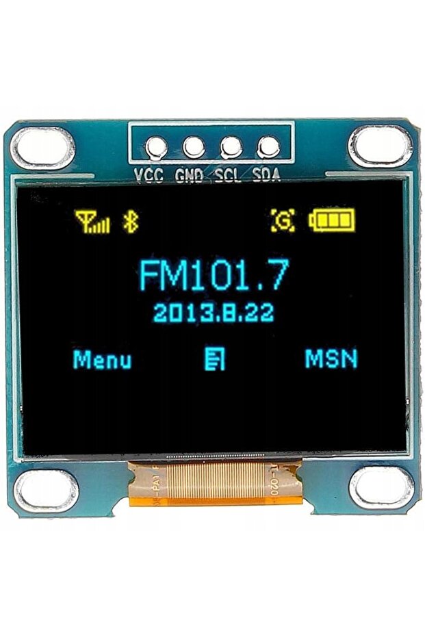 OLED Display 0.96" 128x64 Blue | I2C SSD1306 3–5V Arduino Compatible - 3