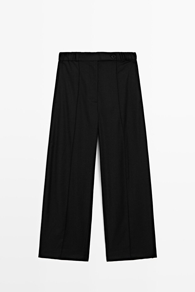 Elastik belli barrel fit pantolon - 5