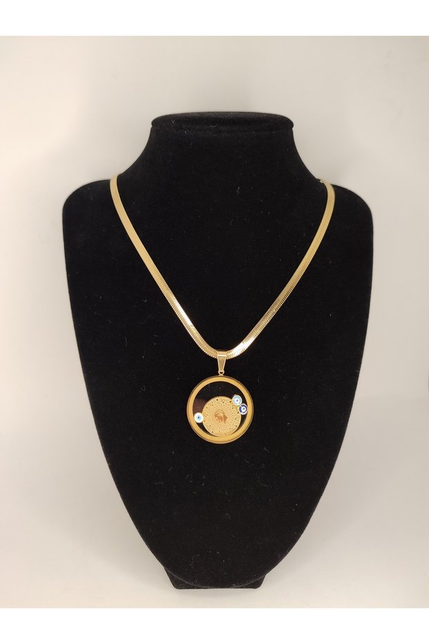 Stainless Steel Bell Pendant, Quarter Pendant, Wedding Jewelry, Gift Jewelry, Gold Filled Pendant