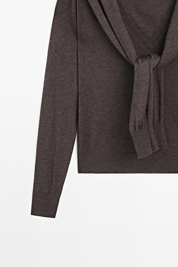 Çok yönlü kollu triko kazak - 7