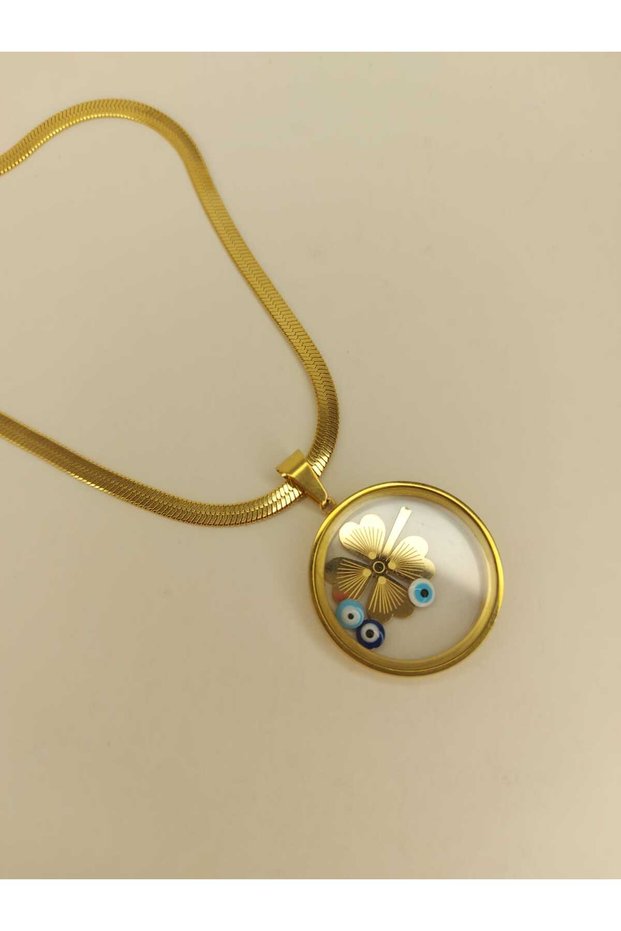 Stainless Steel Bell Pendant, Quarter Pendant, Wedding Jewelry, Gift Jewelry, Gold Filled Pendant