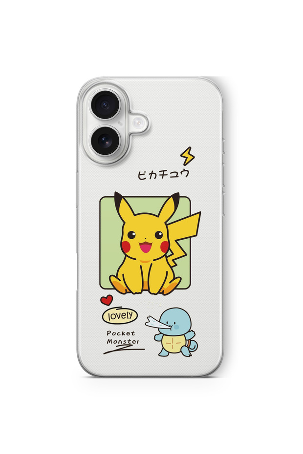 iPhone 17 Compatible Pokemon Pikachu Design Printed Transparent Case