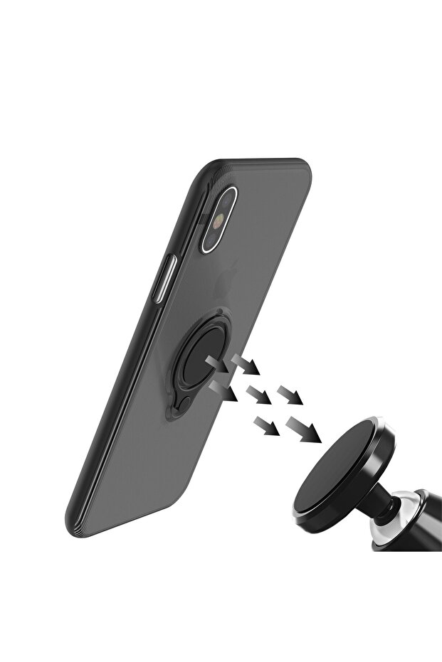 Apple iPhone 6 Armor Ring Case with Magnetic Ring - Black - 4