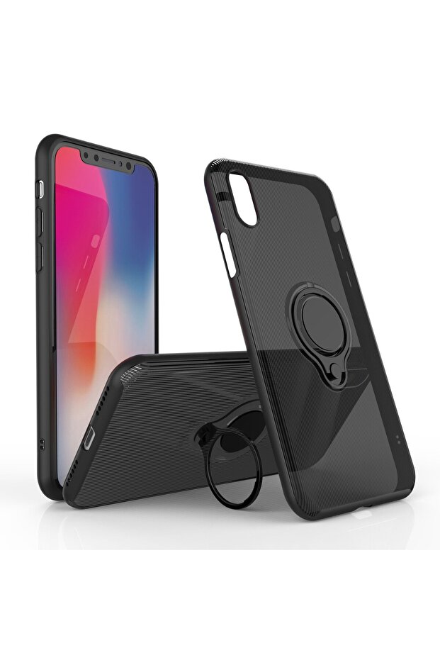 Apple iPhone 7 Armor Ring Case with Magnetic Ring Black - 7