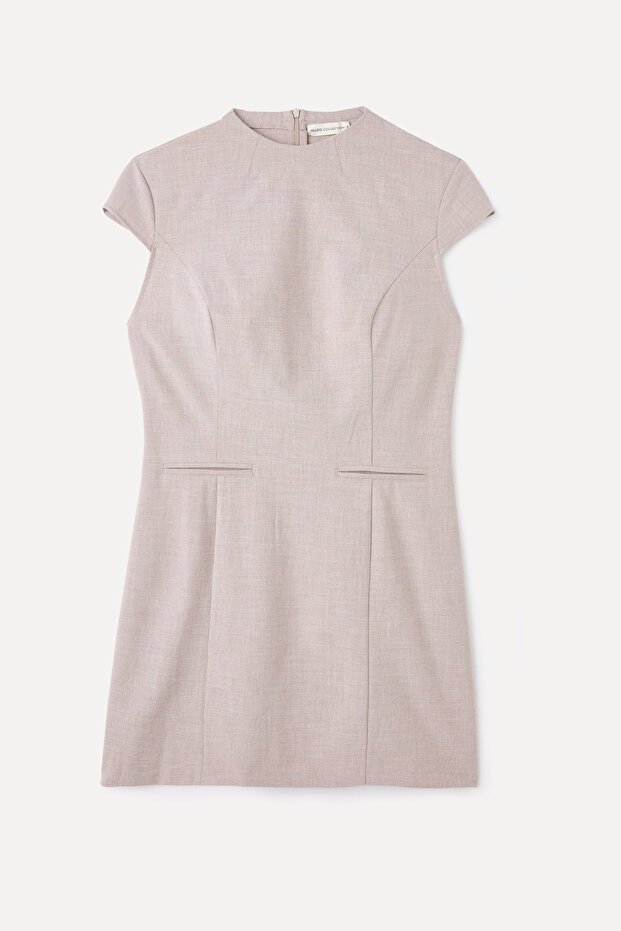 KISA KOLLU MİNİ ELBİSE - 5