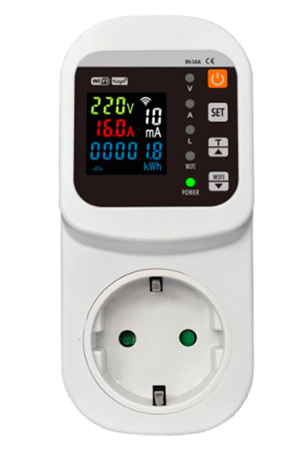 Intelligent Socket with Leakage Current Voltage and Current Protection 16A Wifi Smart Socket