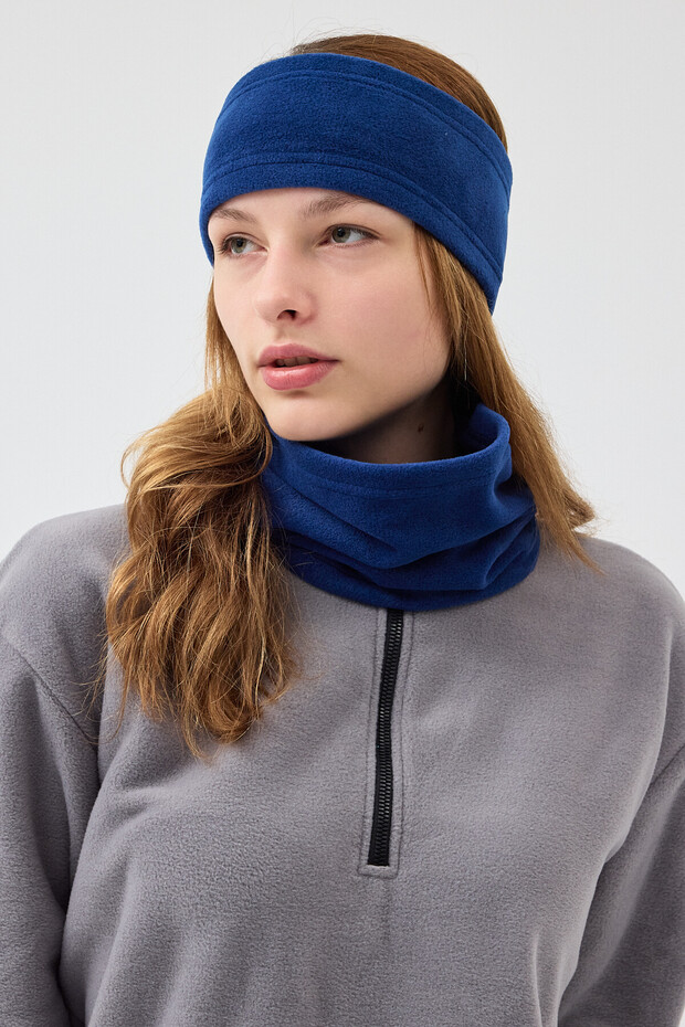100% Micro Polar Flexible Multifunctional Neck Collar + Headband Women's Winter Set