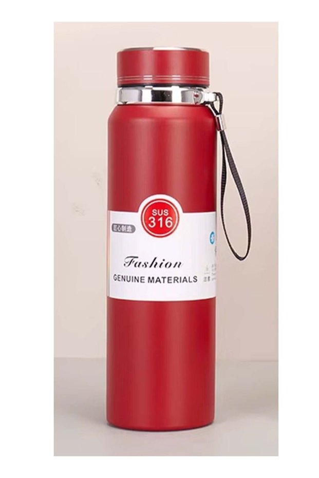 Stainless Steel Insulated Water Bottle, Portable Design for Outdoor Sports, Red, BB2642