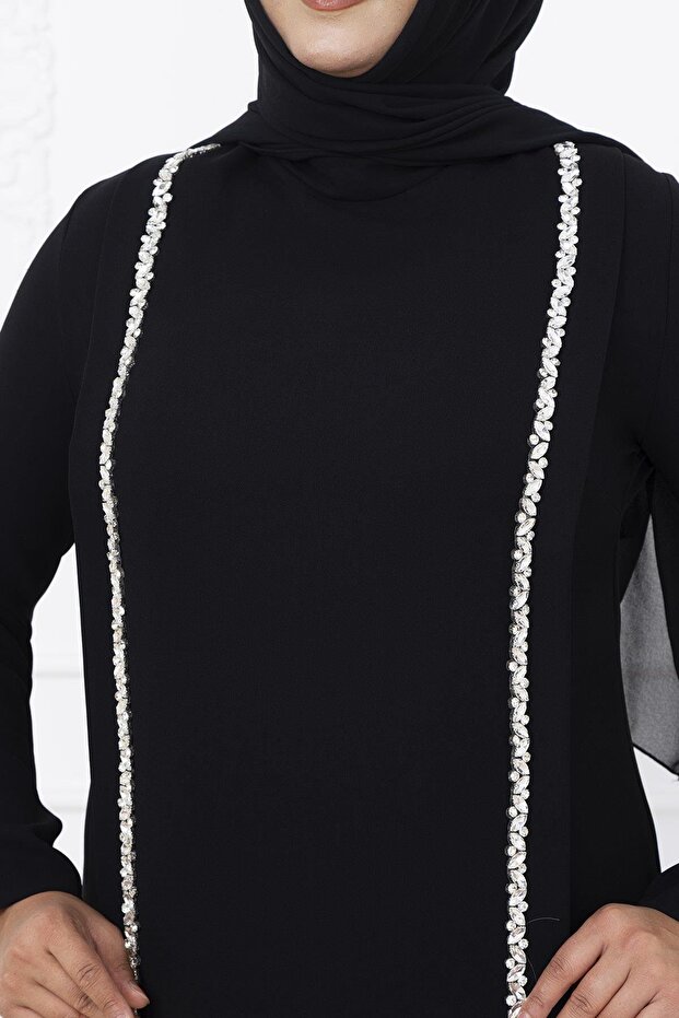 Yakut Abiye Elbise Siyah - 6