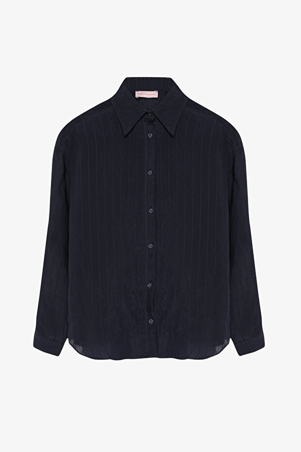 قميص مقلم بأزرار مقاس كبير - 1