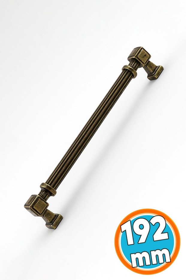 Furniture Drawer Kitchen Cabinet Cupboard Handles Kulb 19.2 cm 192 mm Striped Antique Yellow Metal Handle