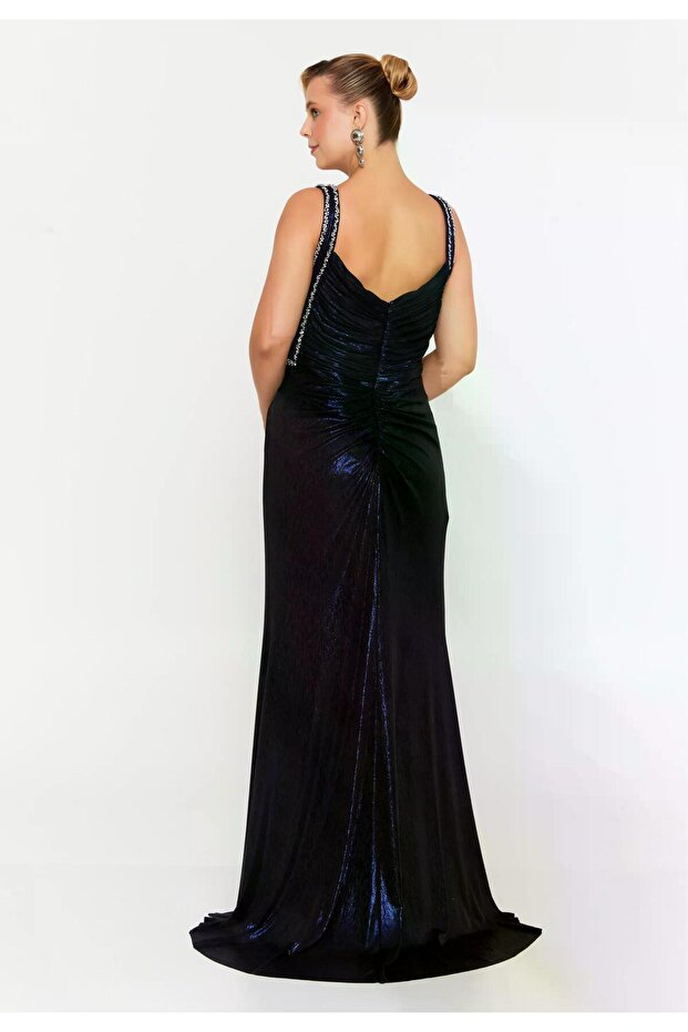 6141SIM LAME SİMLİ ELBİSE - 2