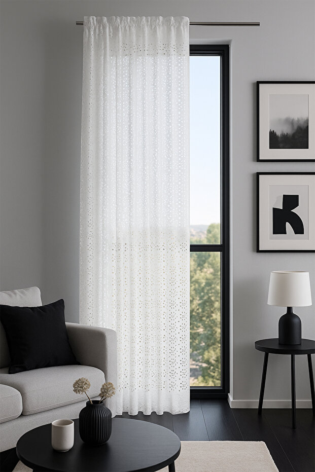 Loevan Tulle Curtain White 140X280