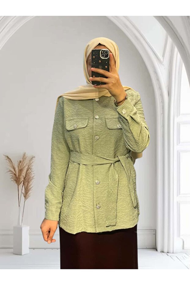 سترة ماهيرا بأزرار حجرية - 2