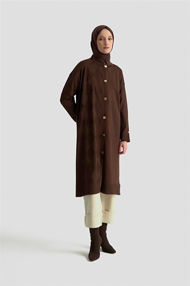 Trend Triko Hırka 25KTD4124 Acı Kahve - 2