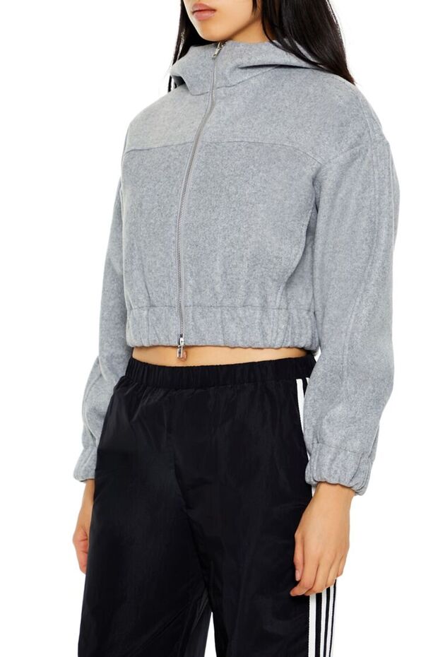 Kapüşonlu Yüksek Yaka Ceket - 1