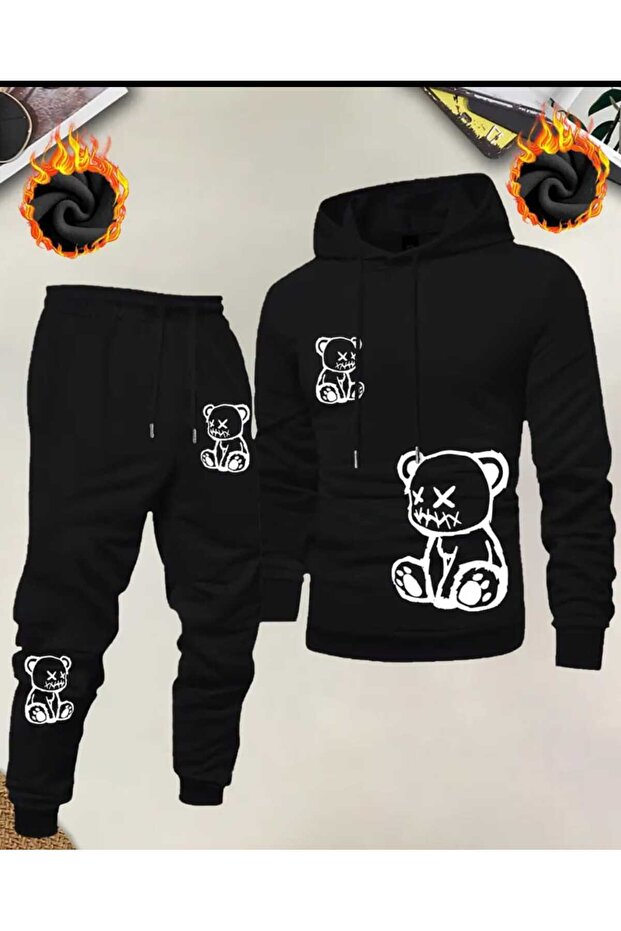 Men's Scary Teddy Bear Printed Suit