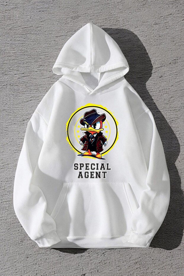 سويت شيرت كبير الحجم مطبوع عليه Special Agent