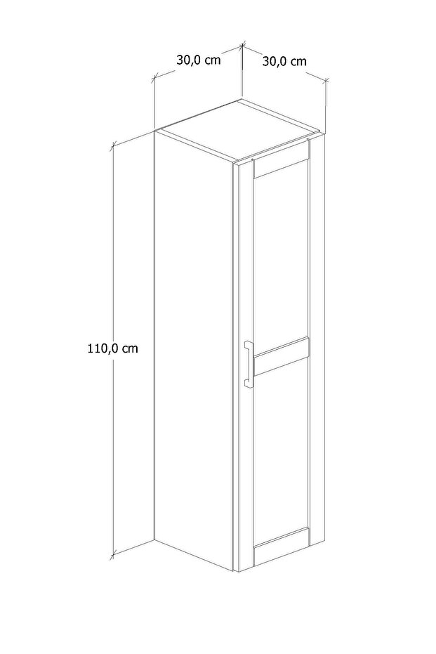%100 Mdf 30 cm Riva Boy Dolabı - 5