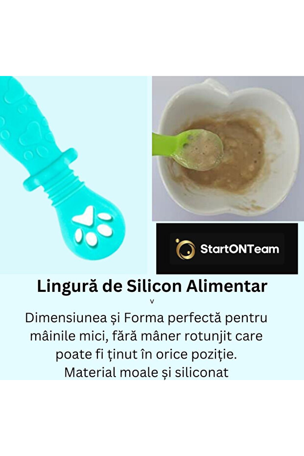 Set of 2 Baby Spoons for Feeding and Diversification, 2 Heads, Multicolored Green and Red - 7