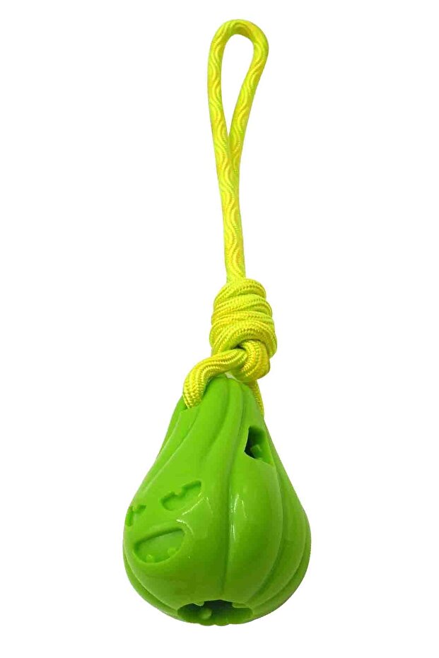 Pumpkin Shaped Dog Treat Toy Green